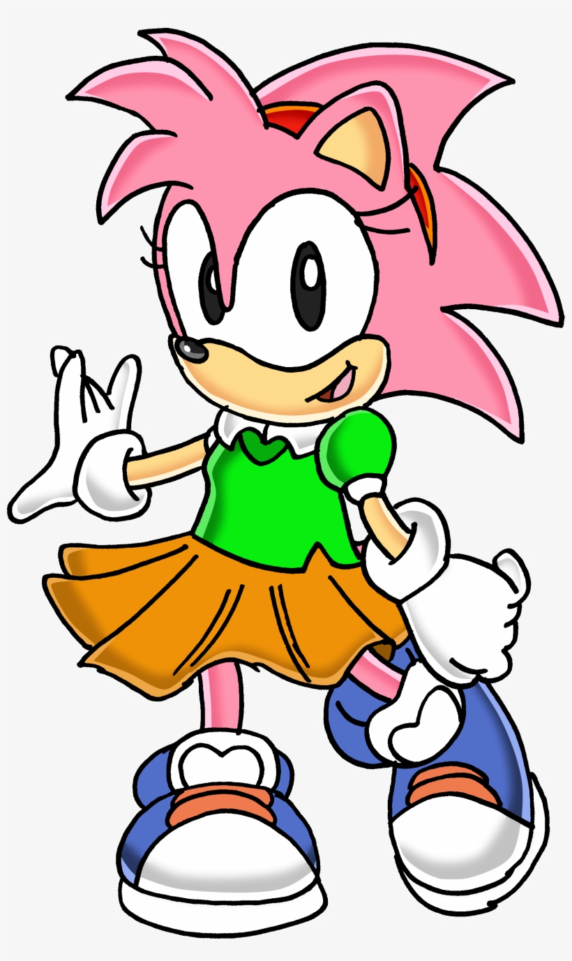 Amy The Hedgehog Classic, transparent png
