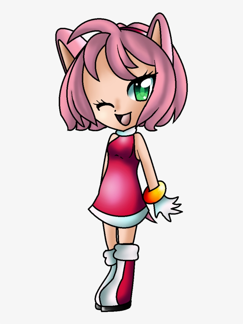 Chibi Human Amy Rose By Rosa - Amy Rose Human Png, transparent png