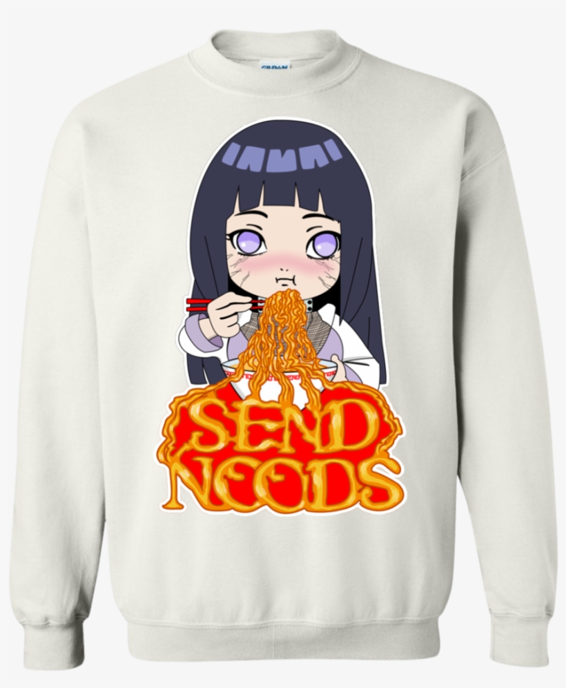 Hinata Send Noods Crewneck Sweater - Naruto Send Noods, transparent png