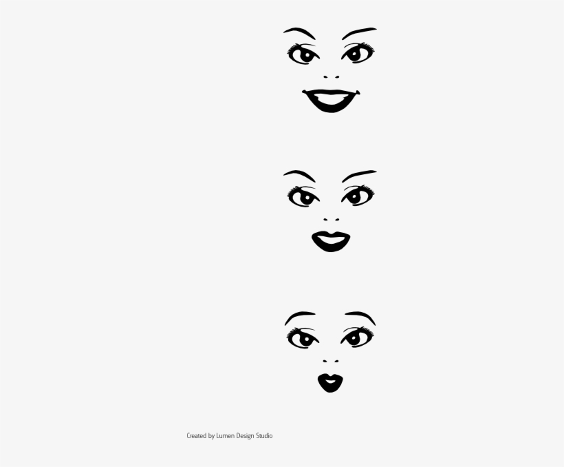 Small - Woman Face Clip Art, transparent png