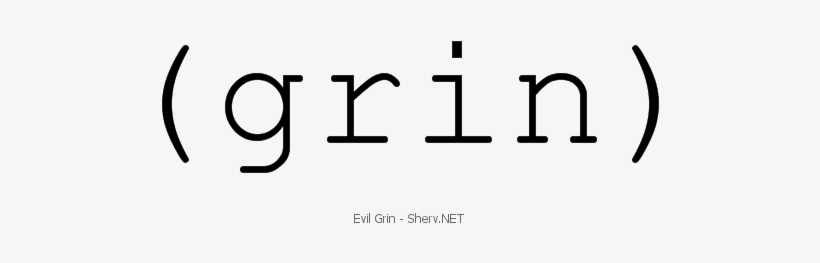 Evil Grin Inverted - Emoticon, transparent png