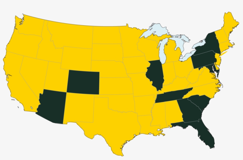 Map Of Hillbilly Bourbon Availability - Recycling Rates By State 2016, transparent png