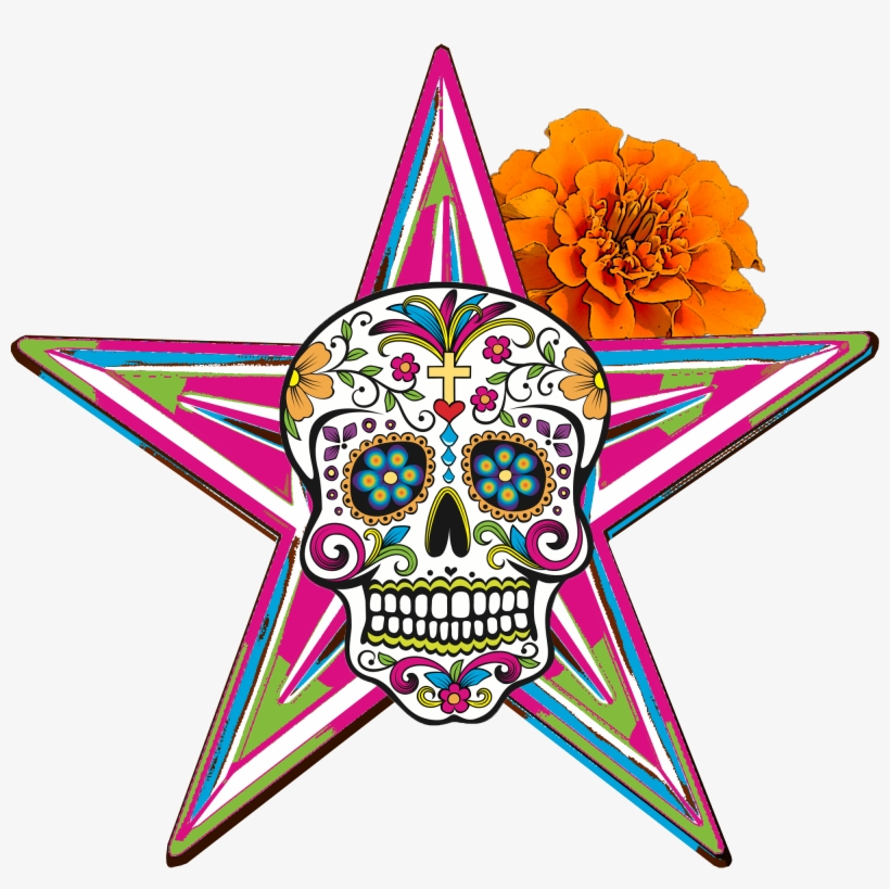 Barnstar Día De Los Muertos - Sugar Skull Cube Ottoman, transparent png