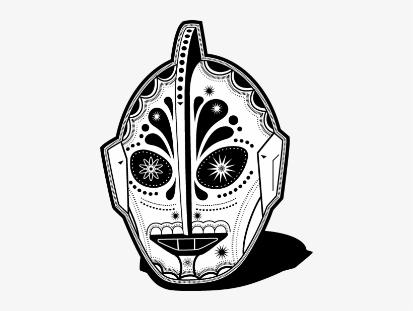 Letterpressed Calaveras, Popularized By The Dia De - Robot Sugar Skull, transparent png