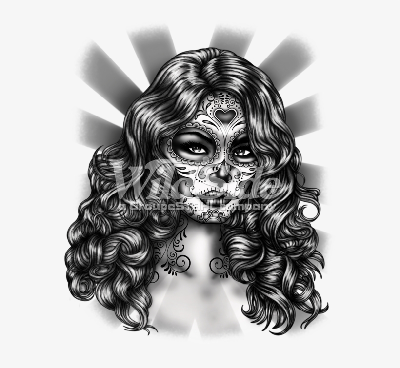 Dia De Los Muertos Girl - Dia De Los Muertos Girl Drawings, transparent png
