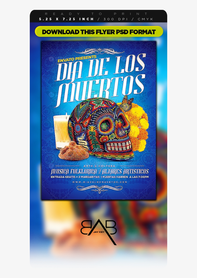 Dia De Los Muertos Flyer Template, transparent png