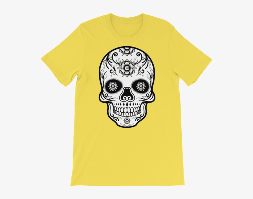 Dia De Los Muertos White Skull Graphic T-shirt - Cinco De Mayo Skull Art, transparent png