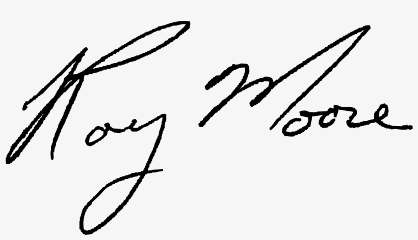 Roy Moore Signature - November 26, transparent png