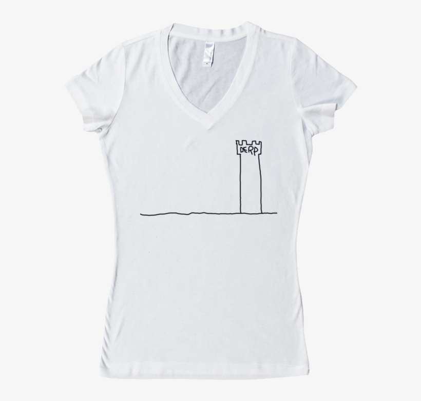 The Derp Tower Women's V-neck - Active Shirt, transparent png