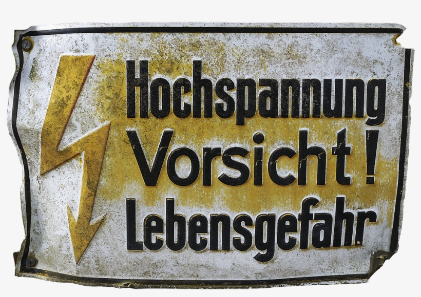 Metal Sign, Danger Of Death, High Voltage, Caution - Stock.xchng, transparent png