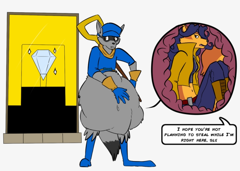 Bad Thinking Racoon - Sly Cooper Carmelita Vore, transparent png