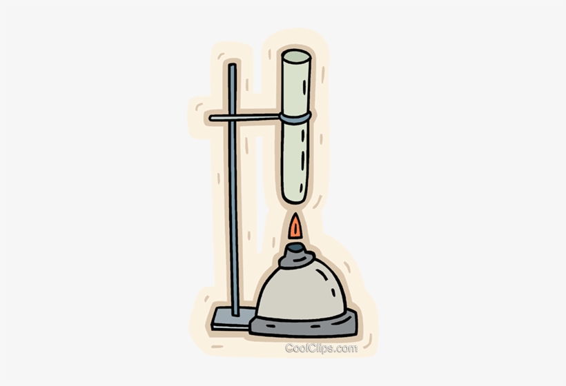 Bunsen Burner With Test Tube Royalty Free Vector Clip - Bunsen Burner And Test Tube, transparent png