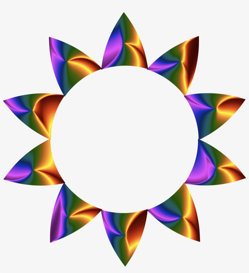 Prismatic Sun Line Art No Background Vector Transparent, transparent png