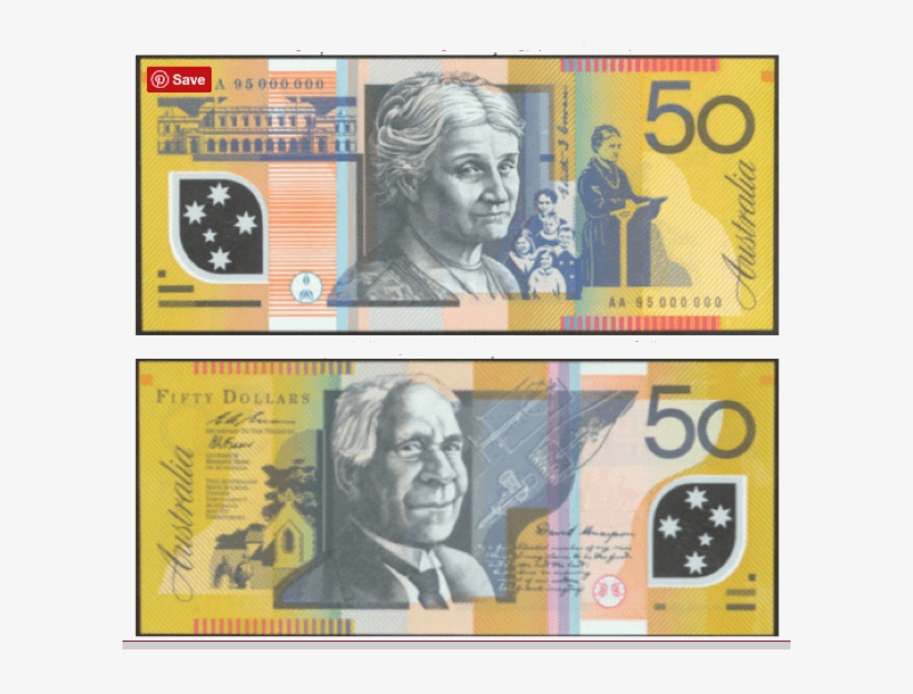 David Unaipon 50 Dollar Note, transparent png