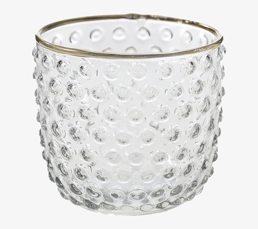 Mady Gold Trim Hobnail Votive - Short Decorative Jars By Accent Décor - Short Mady, transparent png