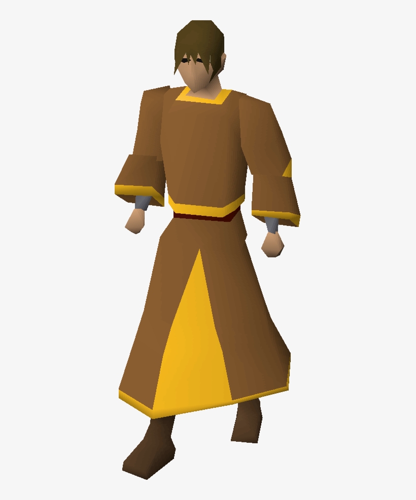 Gold-trimmed Monk& - Osrs Monk Robes G, transparent png