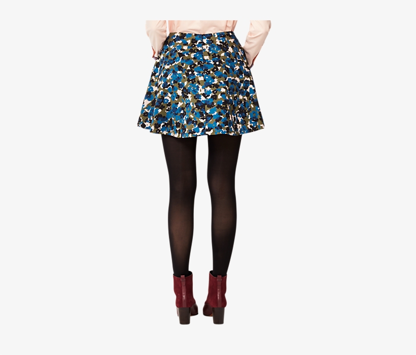 Perfect Circle Mini Skirt In Camo Floral - Tights, transparent png