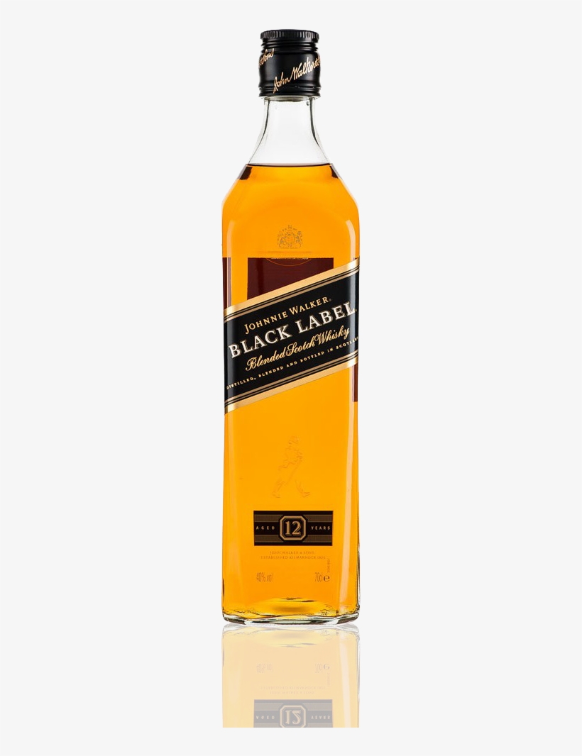 Johnnie Walker Black Label 12 Year Old Whiskey - Johnnie Walker Black Scotch Whisky 200ml, transparent png