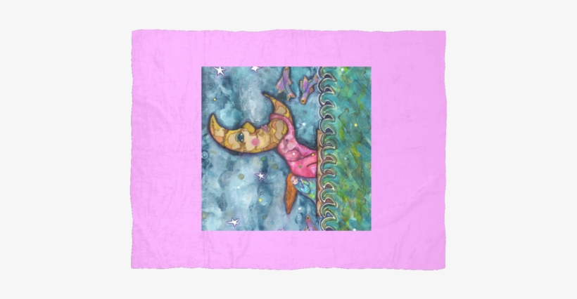 Moon Man Slumber Fleece Blanket - Gicléedruk: Guiding Light By Wyanne, 61x46cm., transparent png