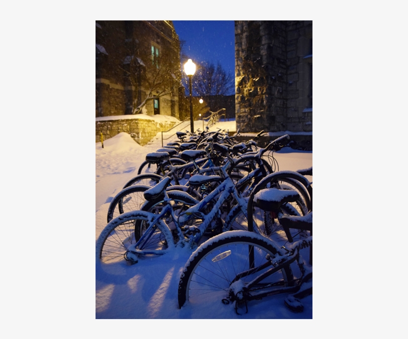 The Snow Piles Up On Bikes Parked On The Campus Of - Campus Of Virginia Tech, transparent png