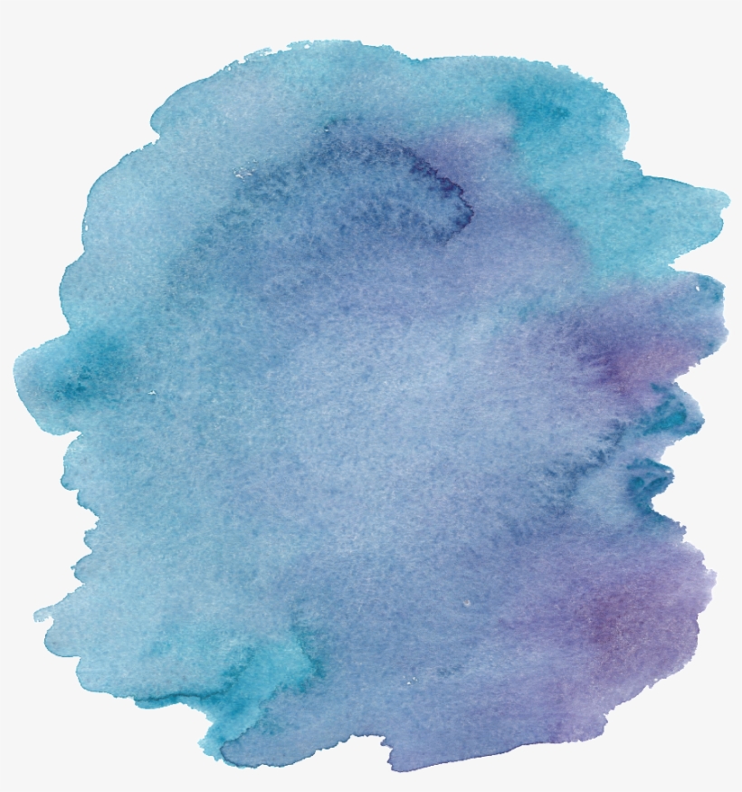 Purple Blue Hand Painted Watercolor Rendering Cartoon - Watercolor Painting, transparent png