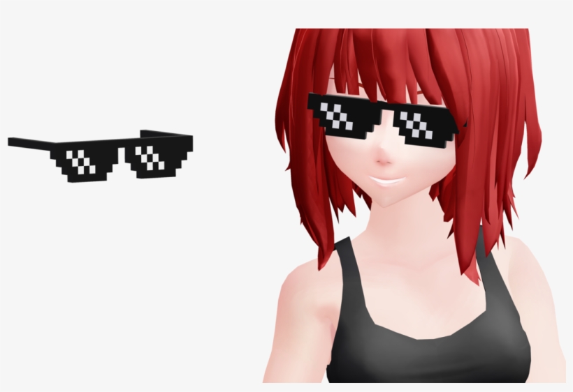 Mlg Glasses [download] By Pmxsenpai Mmd Mlg Glasses 1191x670 PNG