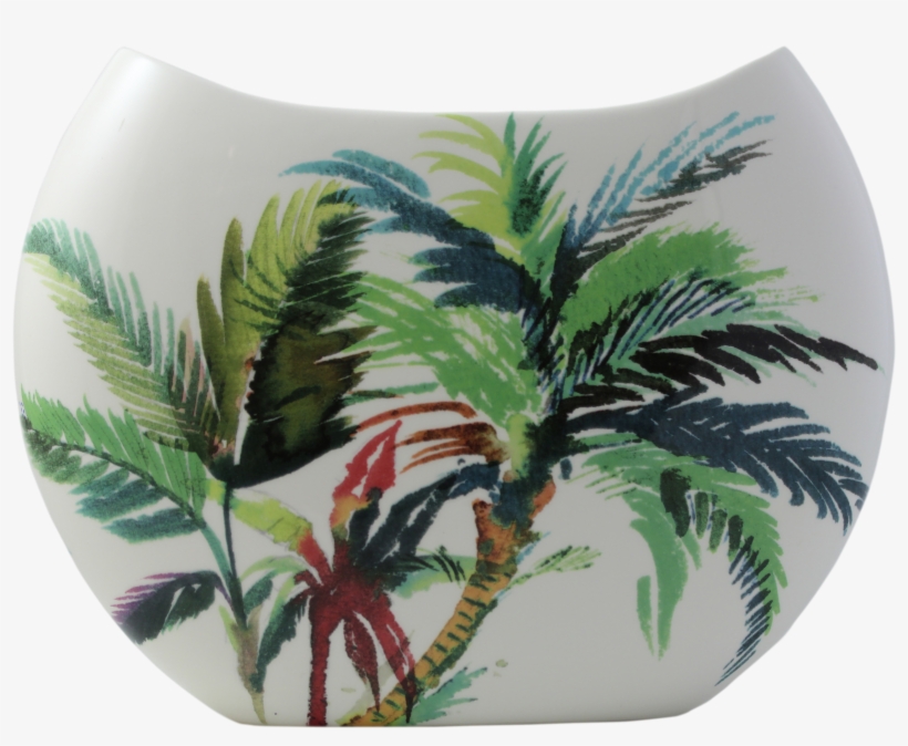 Halfmoon Vase - Large - Gien Jardins Extraordinaires Vegetal Halfmoon Vase, transparent png