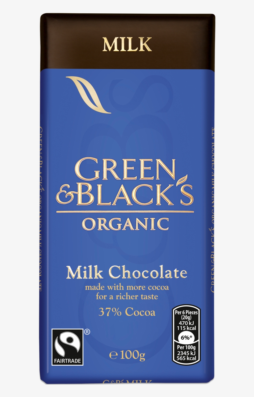 G&b's Milk 100g Bar - Green & Black's Organic - Milk Chocolate, 100g, transparent png
