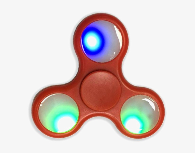 Led Fidget Spinner Png High-quality Image - Red Led Fidget Spinner, transparent png