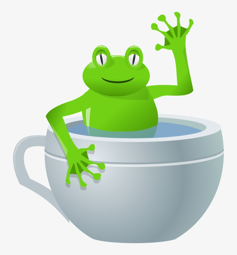 An Unexpected Frog In My Tea - Frog In A Cup, transparent png