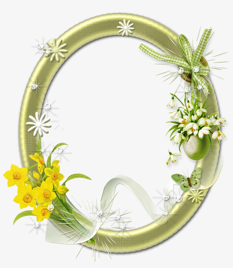 Flower Frame Png, High Quality Images, Printable Frames, - Oval Photo Frames Png, transparent png