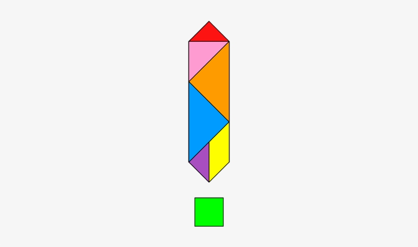 Tangram Exclamation Mark, transparent png