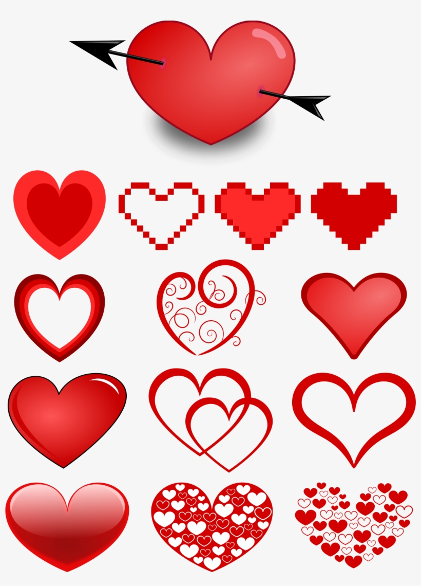 This Free Icons Png Design Of Variety Of Hearts, transparent png
