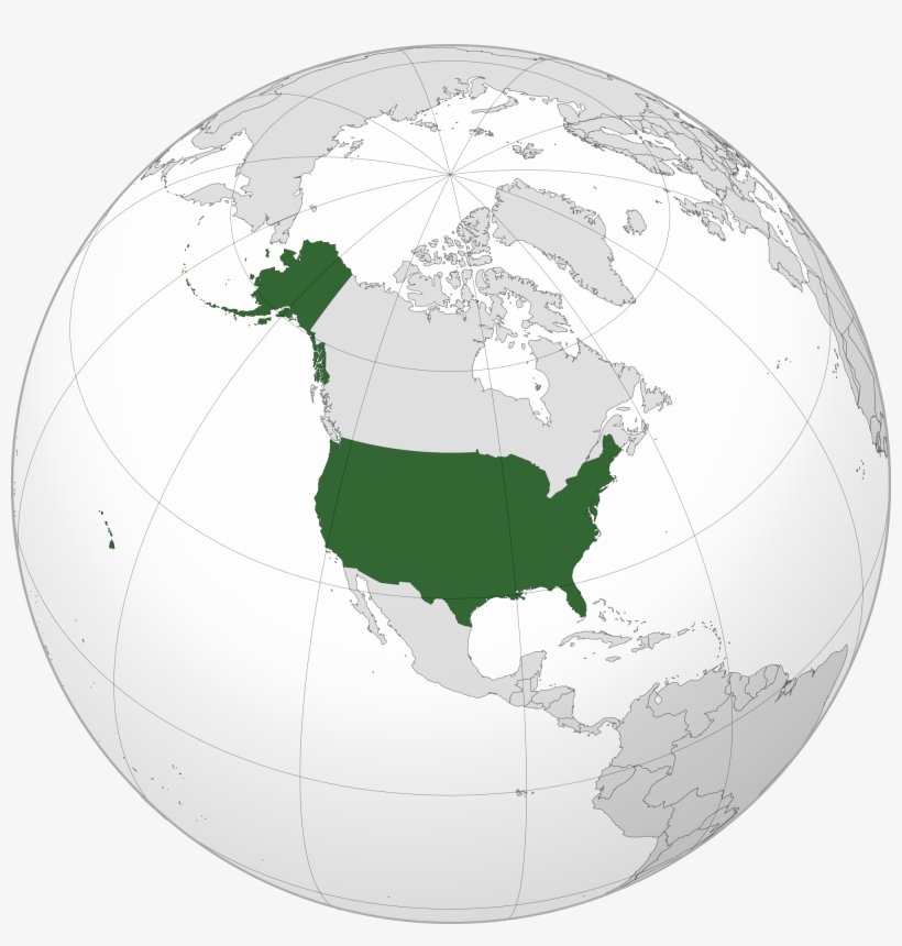 World Map United States Location Of The In - Estados Unidos En America, transparent png