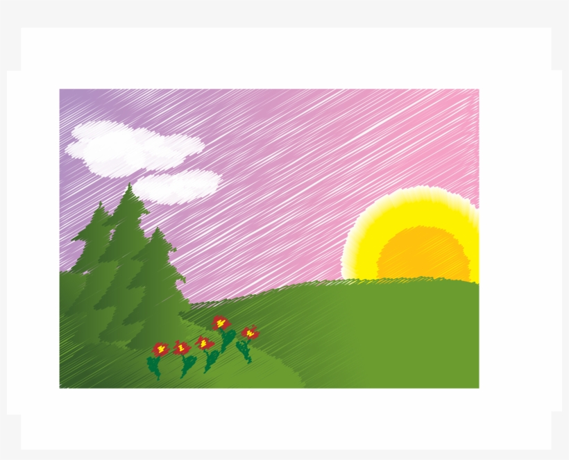 This Free Icons Png Design Of Sunset Illustrator Scribble, transparent png