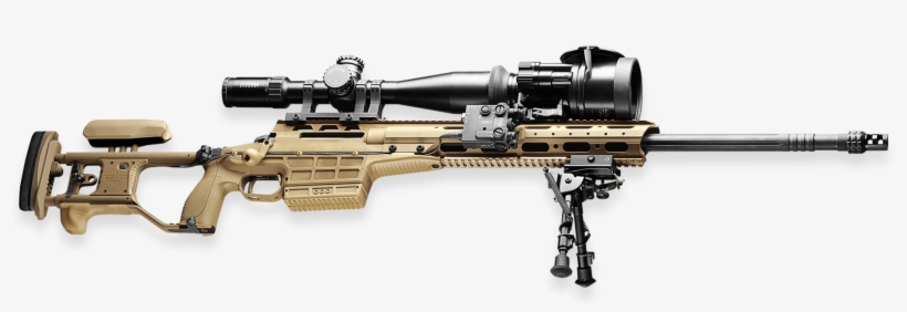 Shown With Rifle Scope, Folding Rear Stock, Desert - Sako Trg M10, transparent png