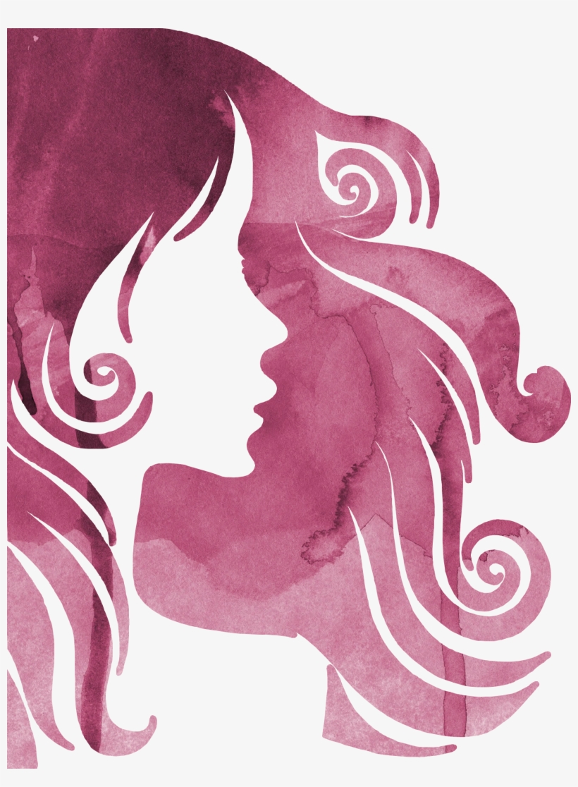 Pink Silhouette Watercolor Woman 930902 - Journal: 160 Page Lined Journal/notebook, transparent png