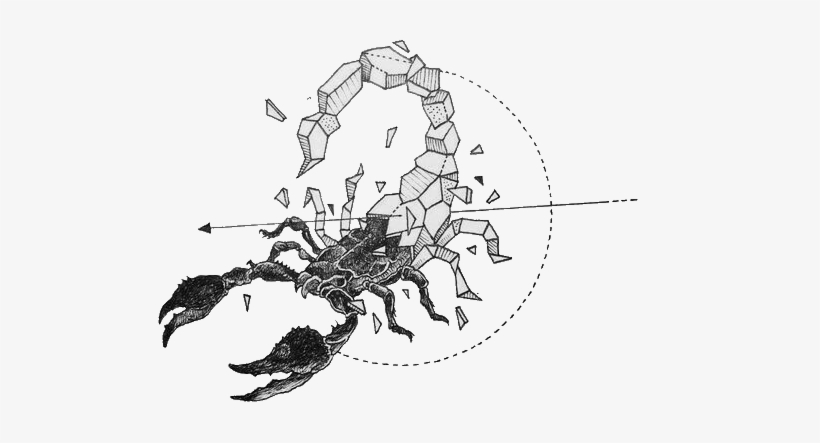Scorpions Scorpion Animal Black Geometry Geometric - Geometric Beast, transparent png