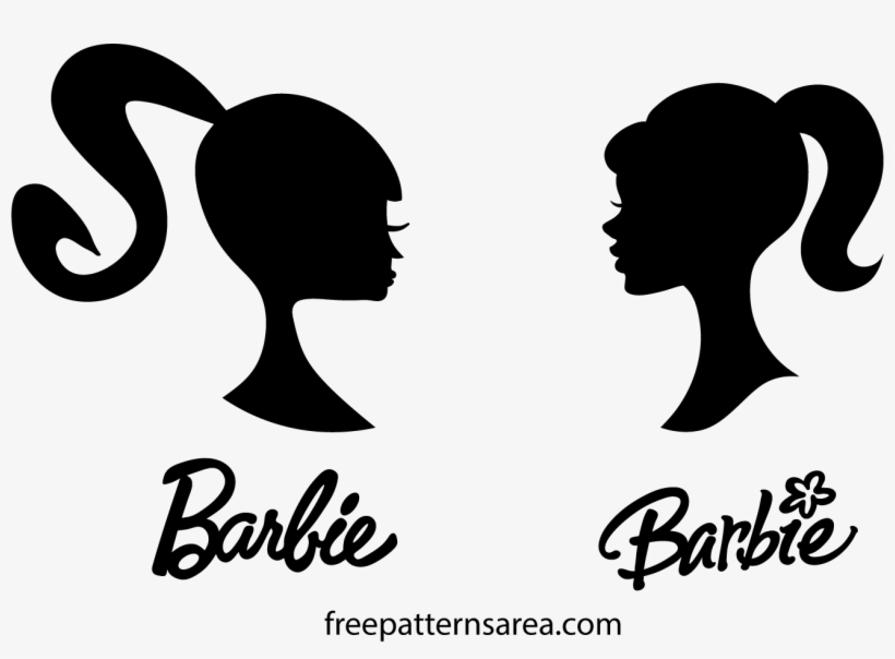 Black And White Library Barbie Silhouette Head Vector - Ultimate Ballerina Sticker Book, transparent png