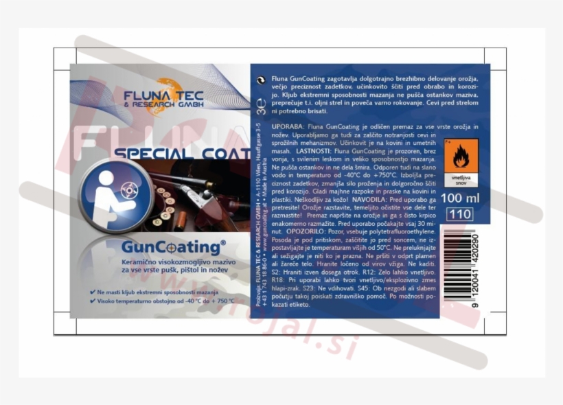 Fluna Gun Coating 100ml Razpršilec - Flyer, transparent png