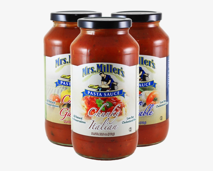 Pasta Sauce - Web - Mrs. Miller's Garden Vegetable Pasta Sauce 6/25.5oz, transparent png