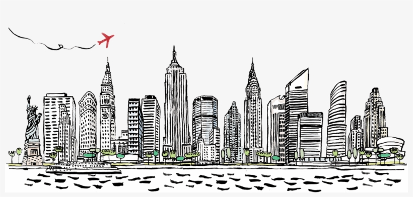 New York City Png Black And White Download - New York City Png, transparent png