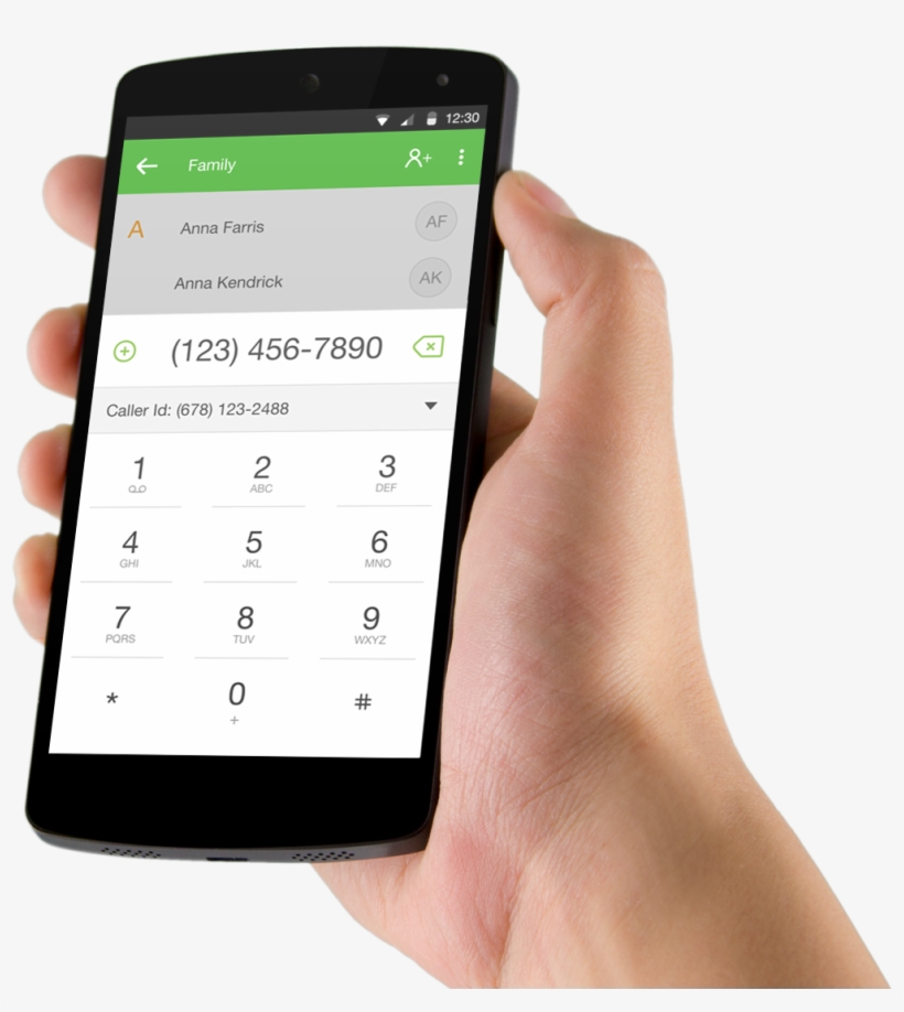 Phone In Hand Png - Hand With Android Phone, transparent png
