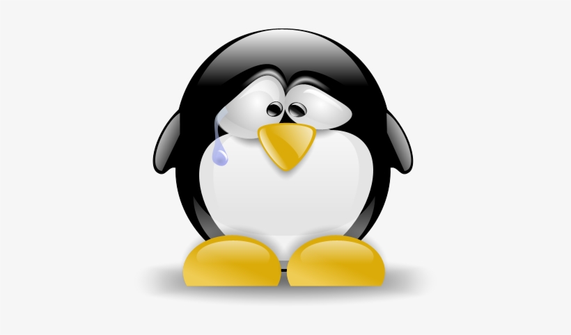 Sad Cute Penguin - Sad Linux, transparent png