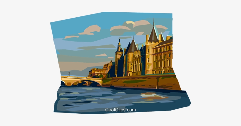 River Seine Paris, France Royalty Free Vector Clip - Paris Seine Clip Art, transparent png