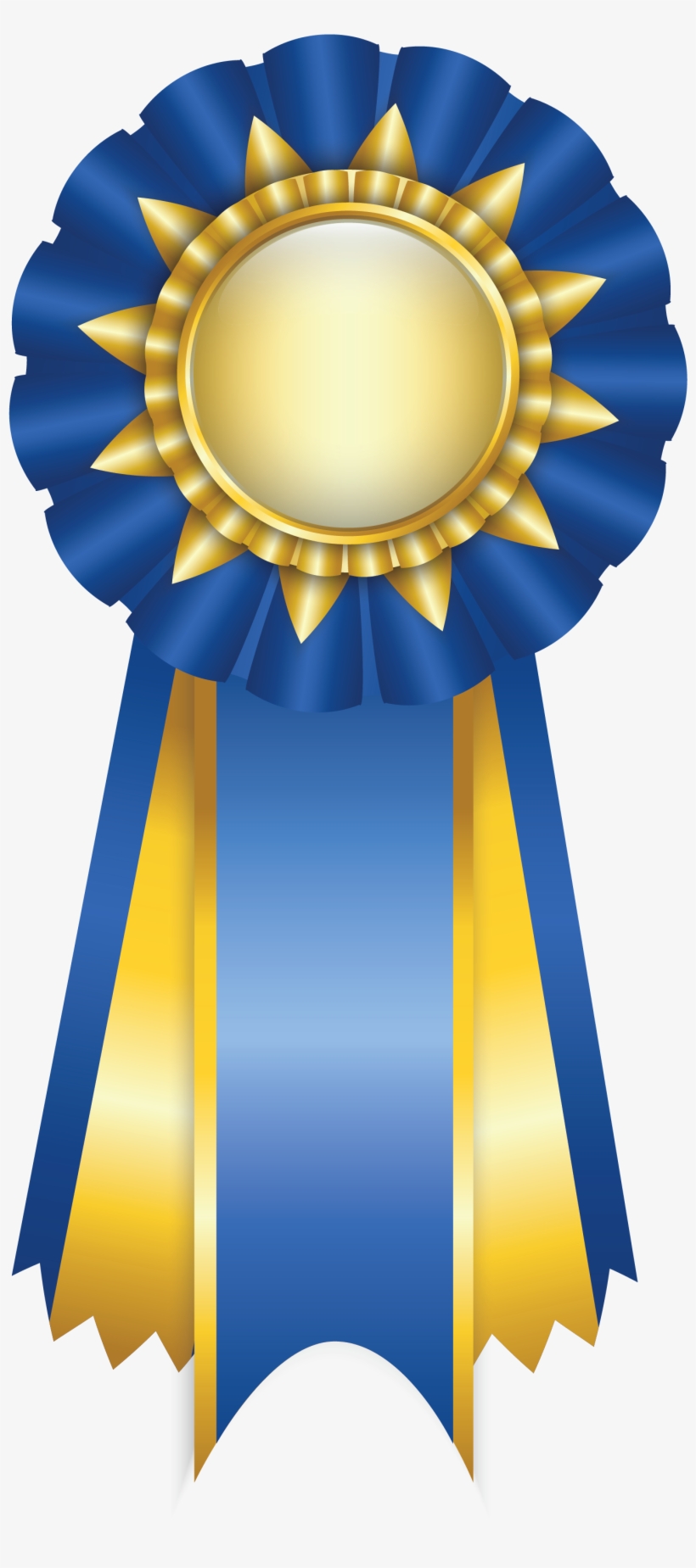 Blue Rosette Ribbon Png Clipart Picture - Award Clipart, transparent png