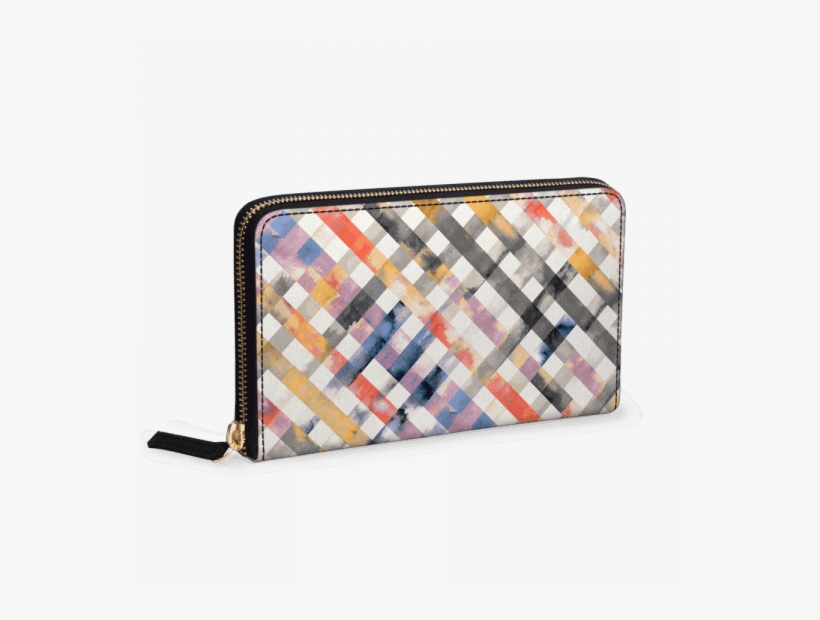 Gingham Watercolor Orange Yellow Women's Classic Wallet - Wallet, transparent png