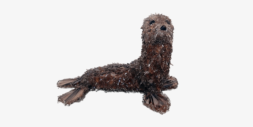 Sandy Sea Lion Broken Glass Sculpture - Punxsutawney Phil, transparent png