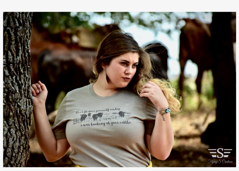 Don't Flatter Yourself Cowboy Tee - Girl, transparent png