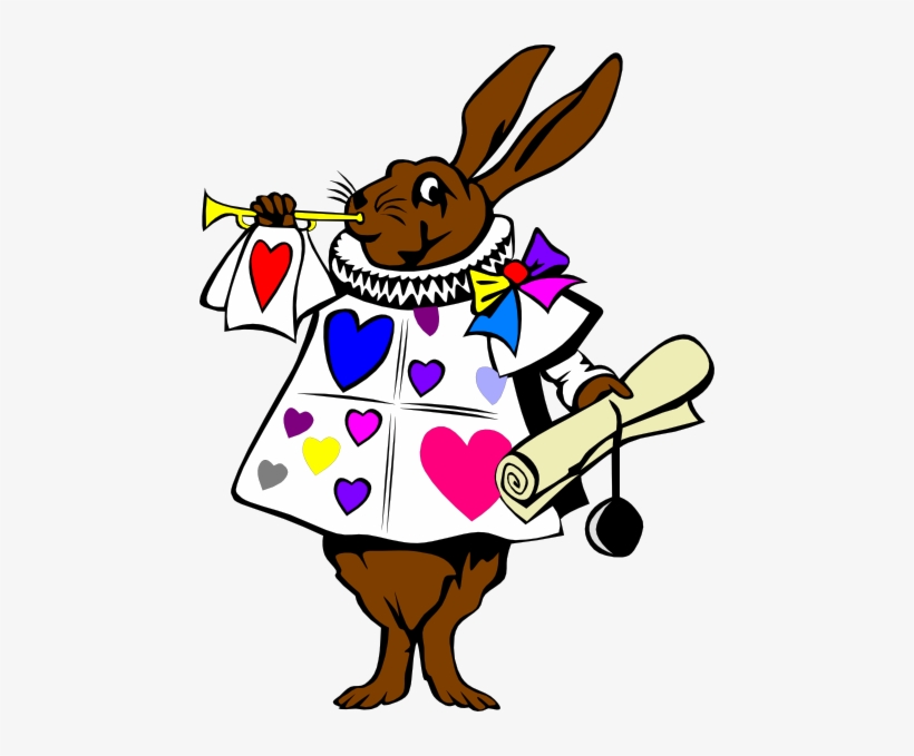 Alice In Wonderland Clipart Wonderland Trumpet - Alice In Wonderland Rabbit, transparent png